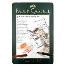 Faber-Castell Pitt Monochrome Set / 12 Pcs
